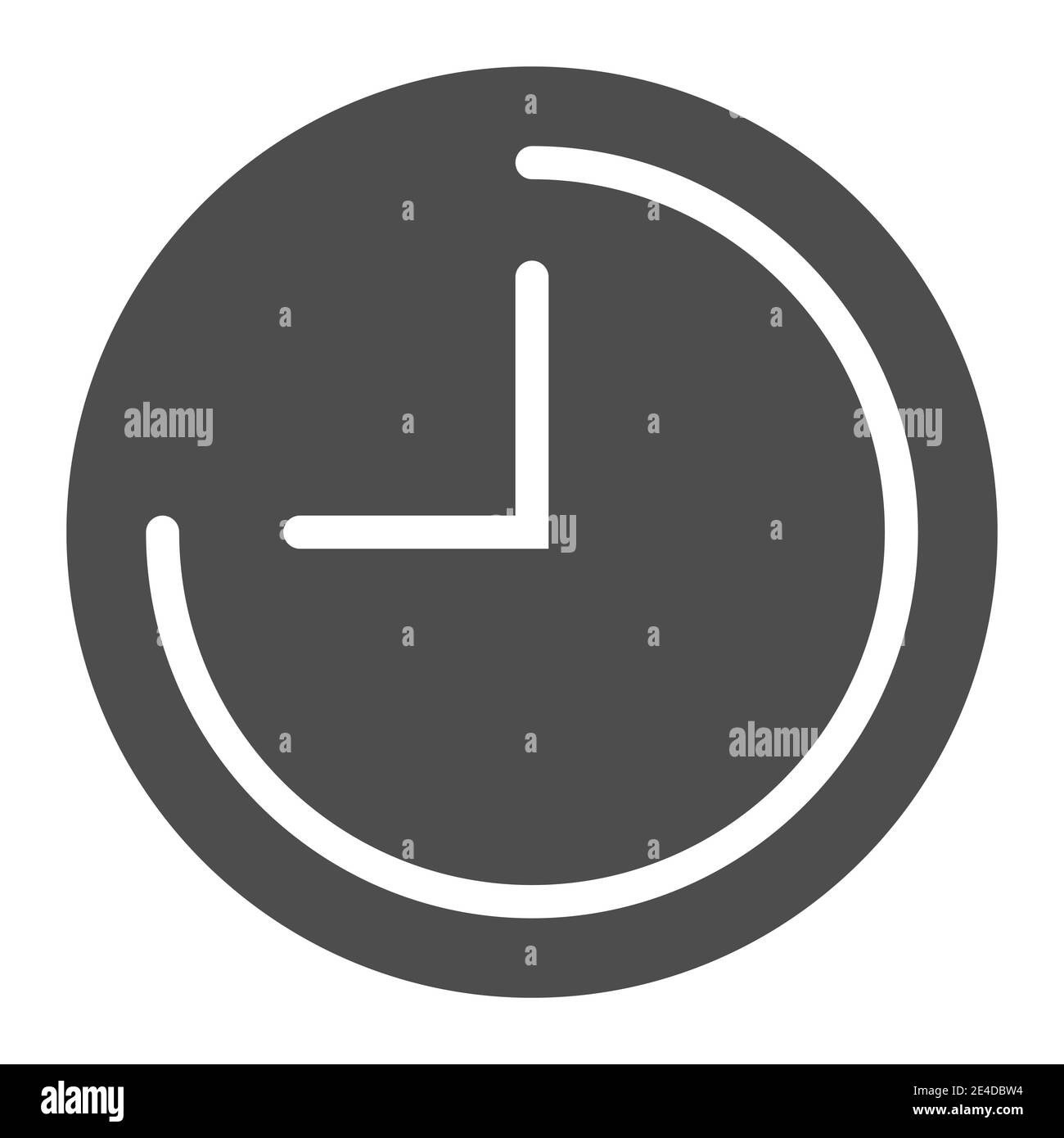 Clock solid icon. Time vector illustration isolated on white. Dial glyph style design, designed for web and app. Eps 10 Stock Vector
