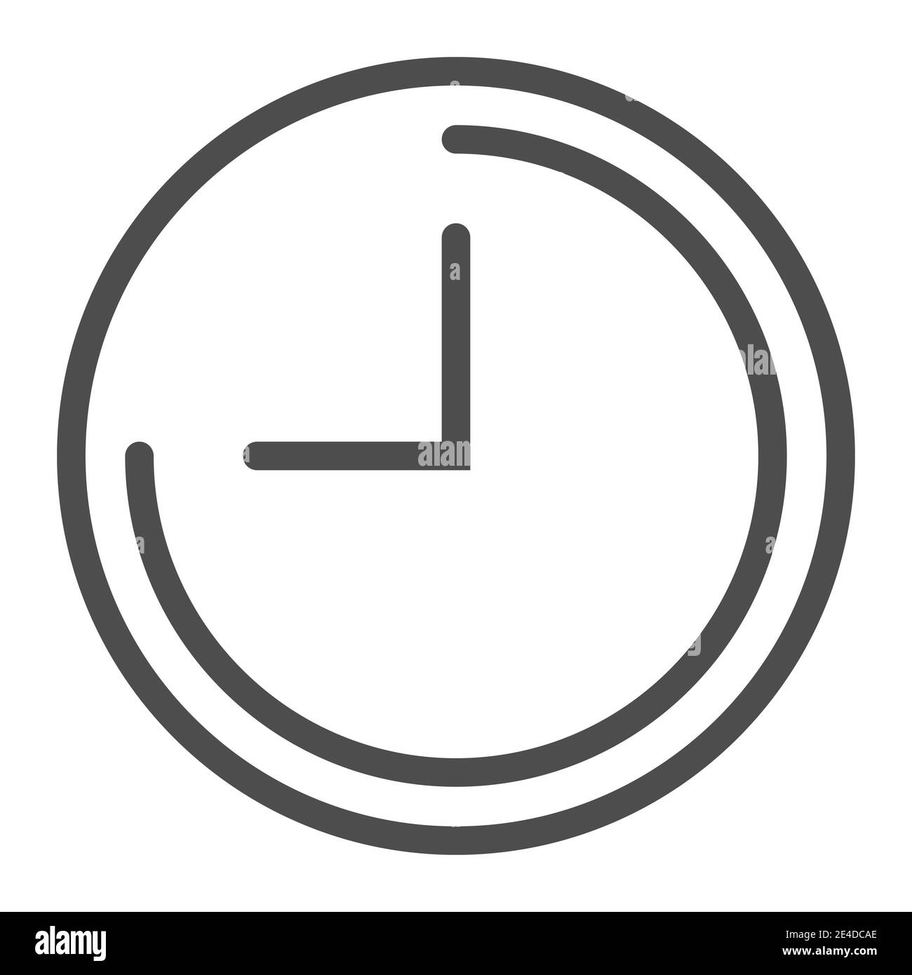 Clock line icon. Time vector illustration isolated on white. Dial