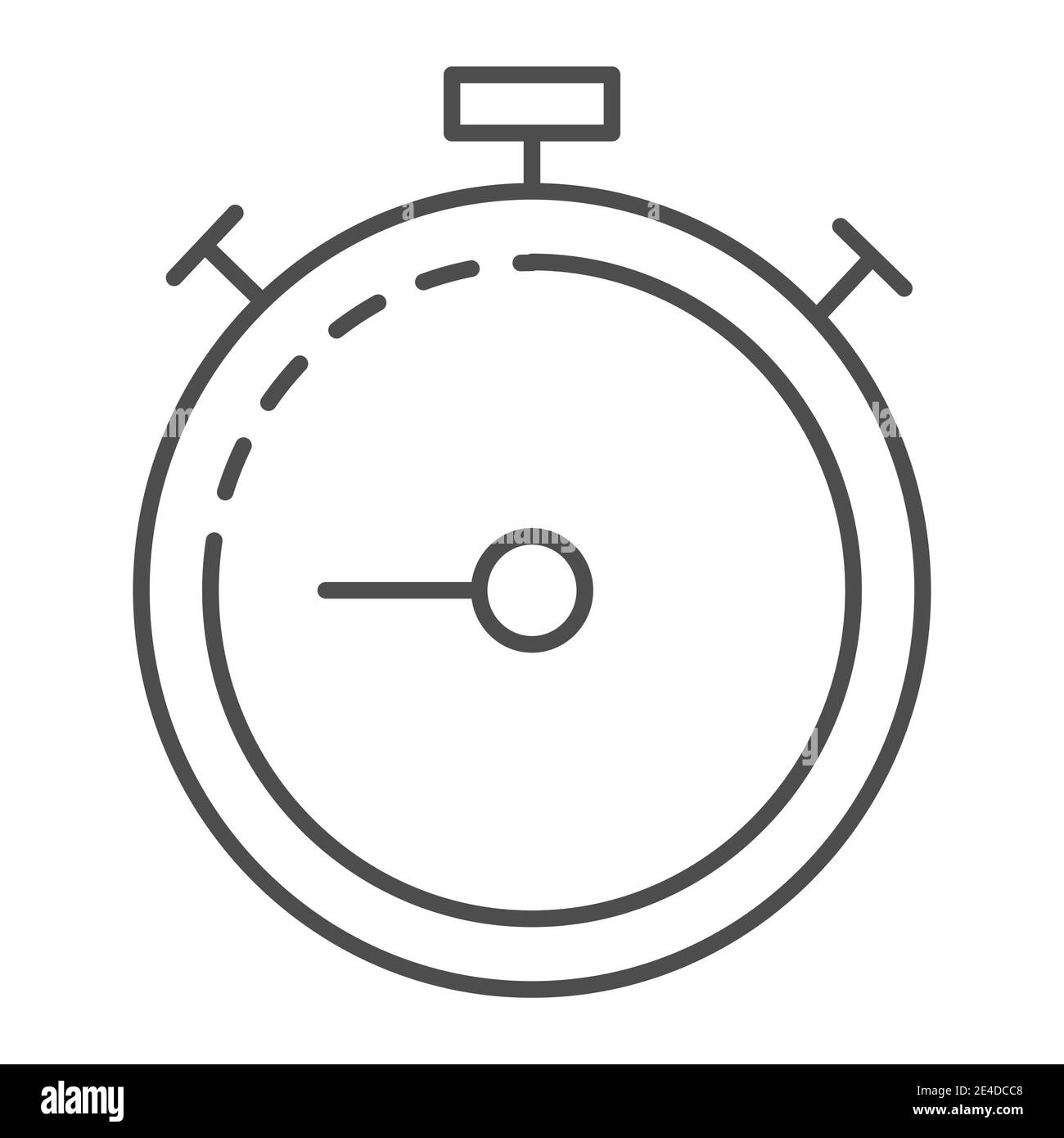 Stopwatch thin line icon. Timer time vector illustration isolated on ...