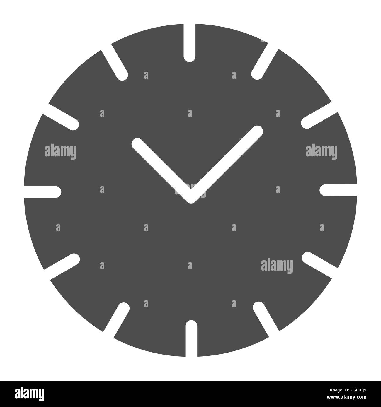 Clock solid icon. Time vector illustration isolated on white. Dial glyph style design, designed for web and app. Eps 10. Stock Vector