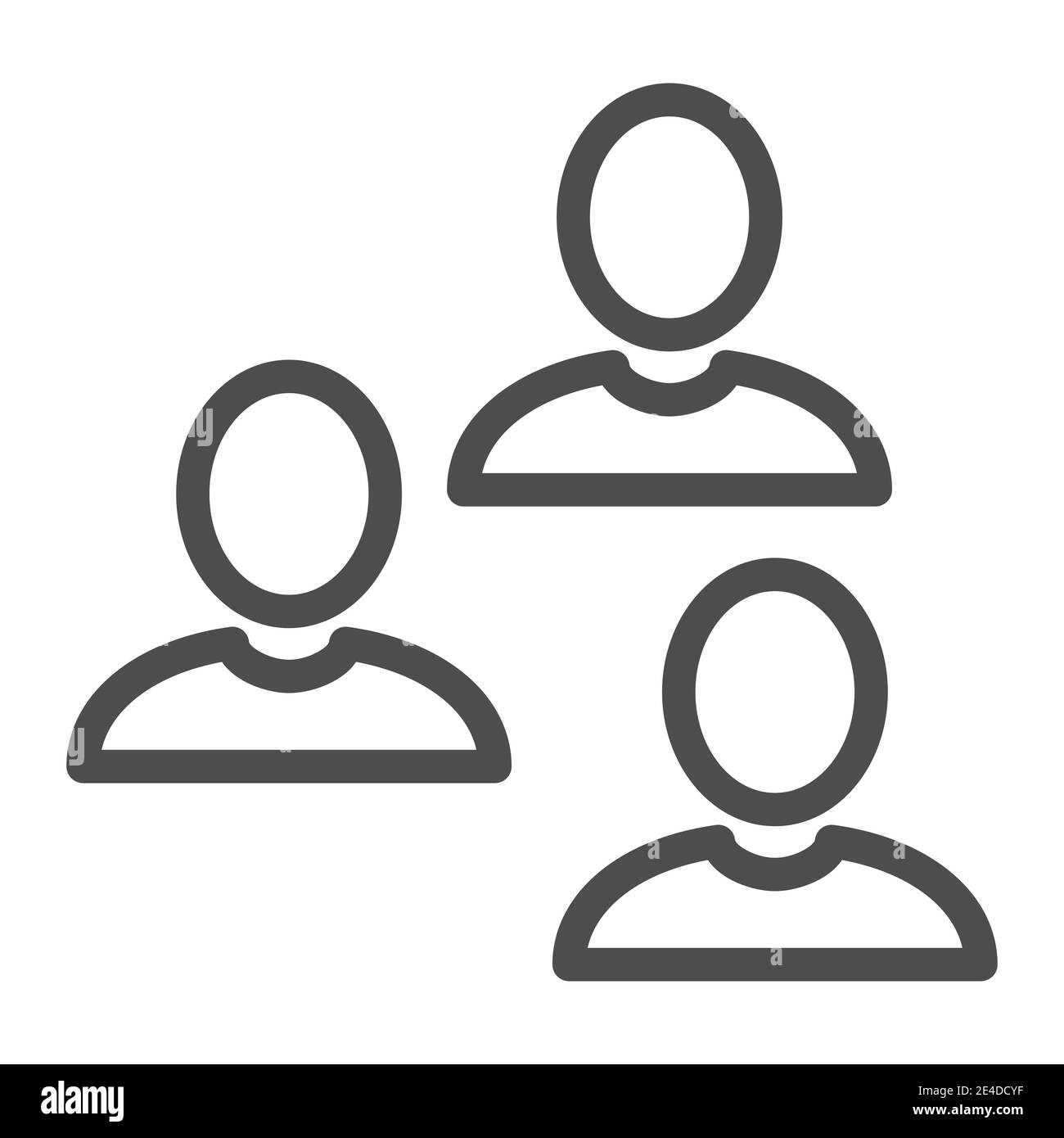 People line icon. Group of people vector illustration isolated on white ...