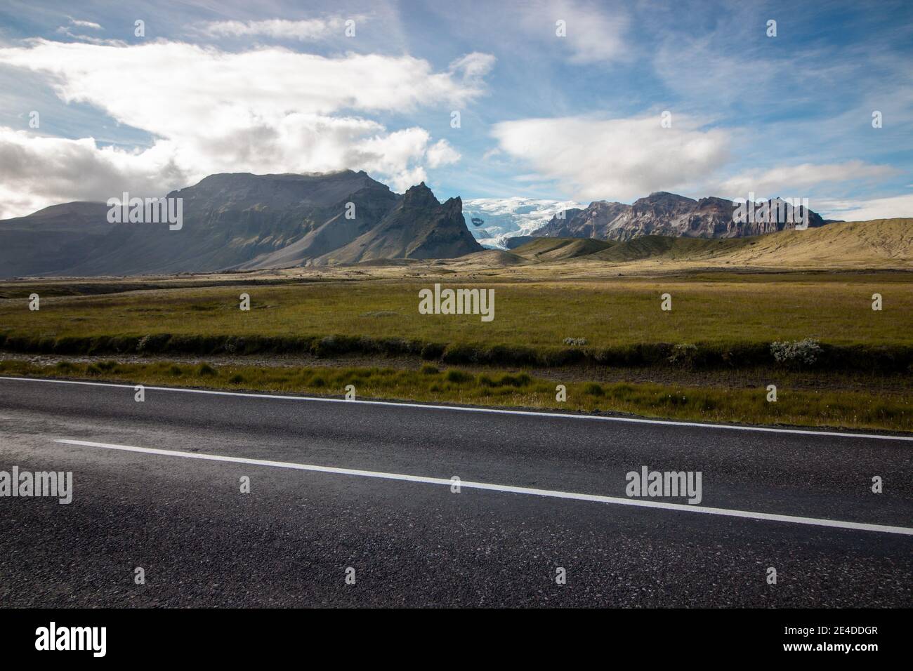 Vatnajokull national park and the biggest glacier in europe view from the ringroad Stock Photo