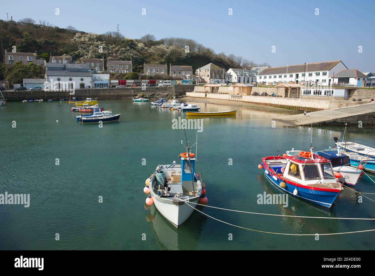 Porth leven Cornwall England UK boats in beautiful Cornish harbour south west England Stock Photo