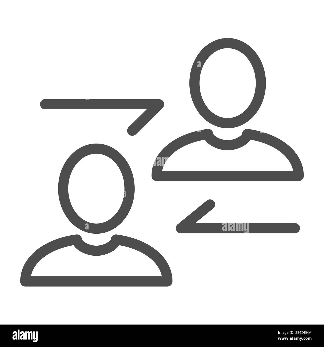 Communication line icon. People vector illustration isolated on white ...