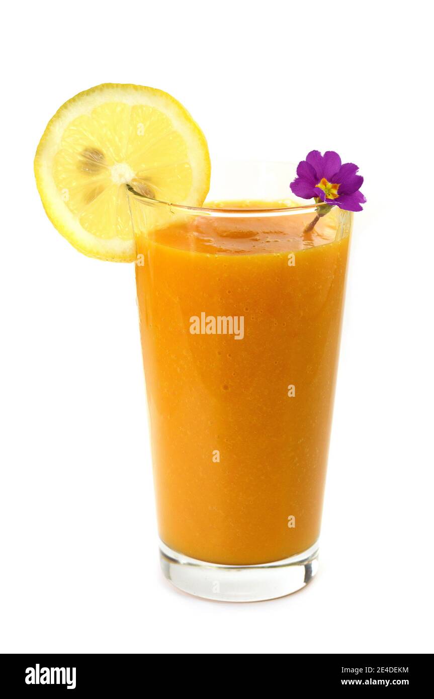 Mango banana smoothie juice jug, paths Stock Photo by maxsol7