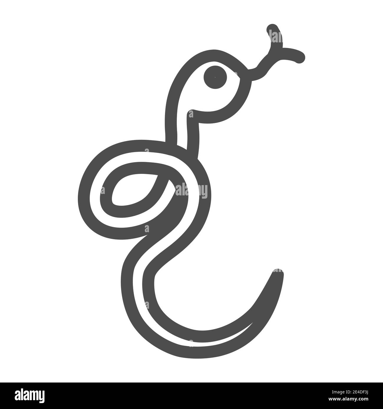 Snake line icon. Serpent web vector illustration isolated on white. Reptile outline style design, designed for web and app. Eps 10. Stock Vector