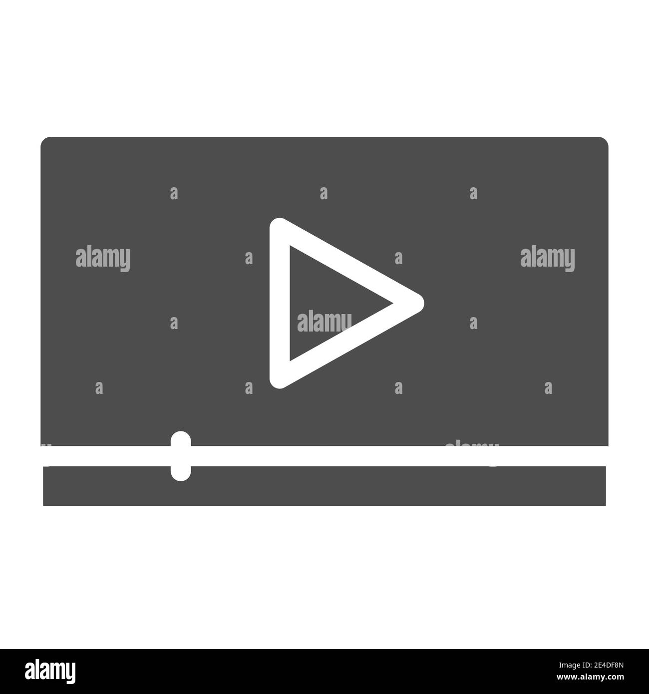 Video play solid icon. Media player vector illustration isolated on white. Movie player glyph style design, designed for web and app. Eps 10. Stock Vector
