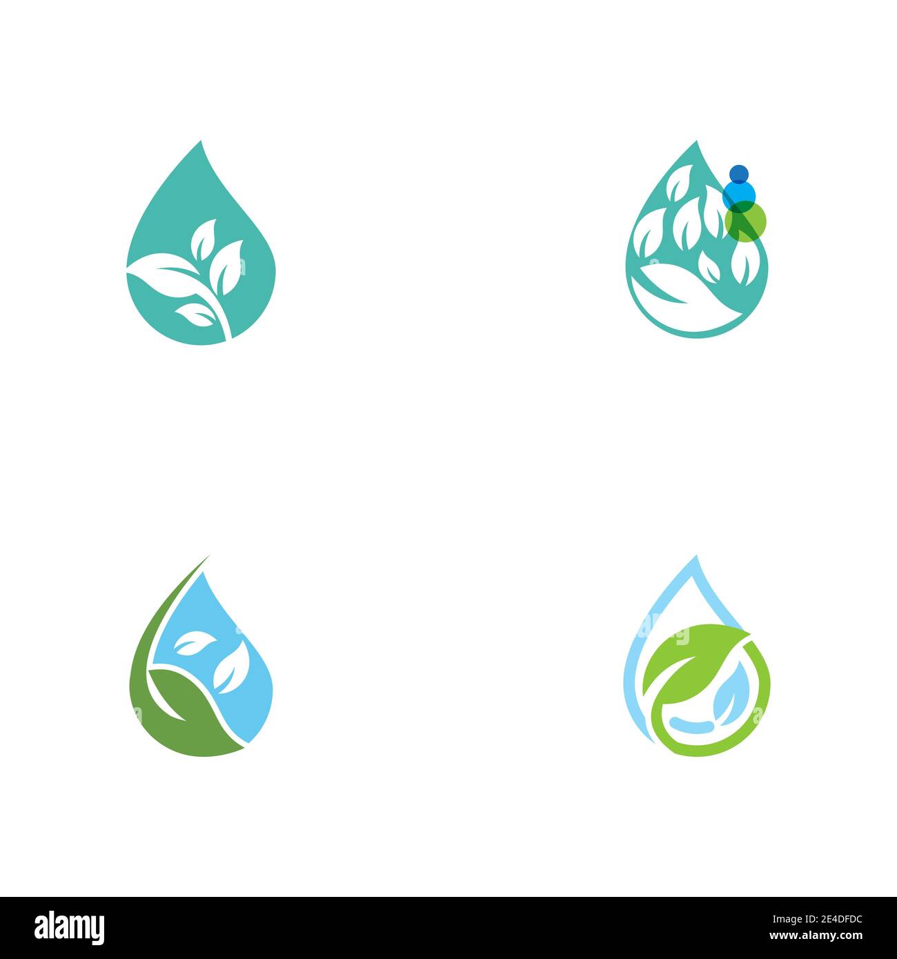 Set Leaf Logo Template vector symbol nature Stock Vector Image & Art ...