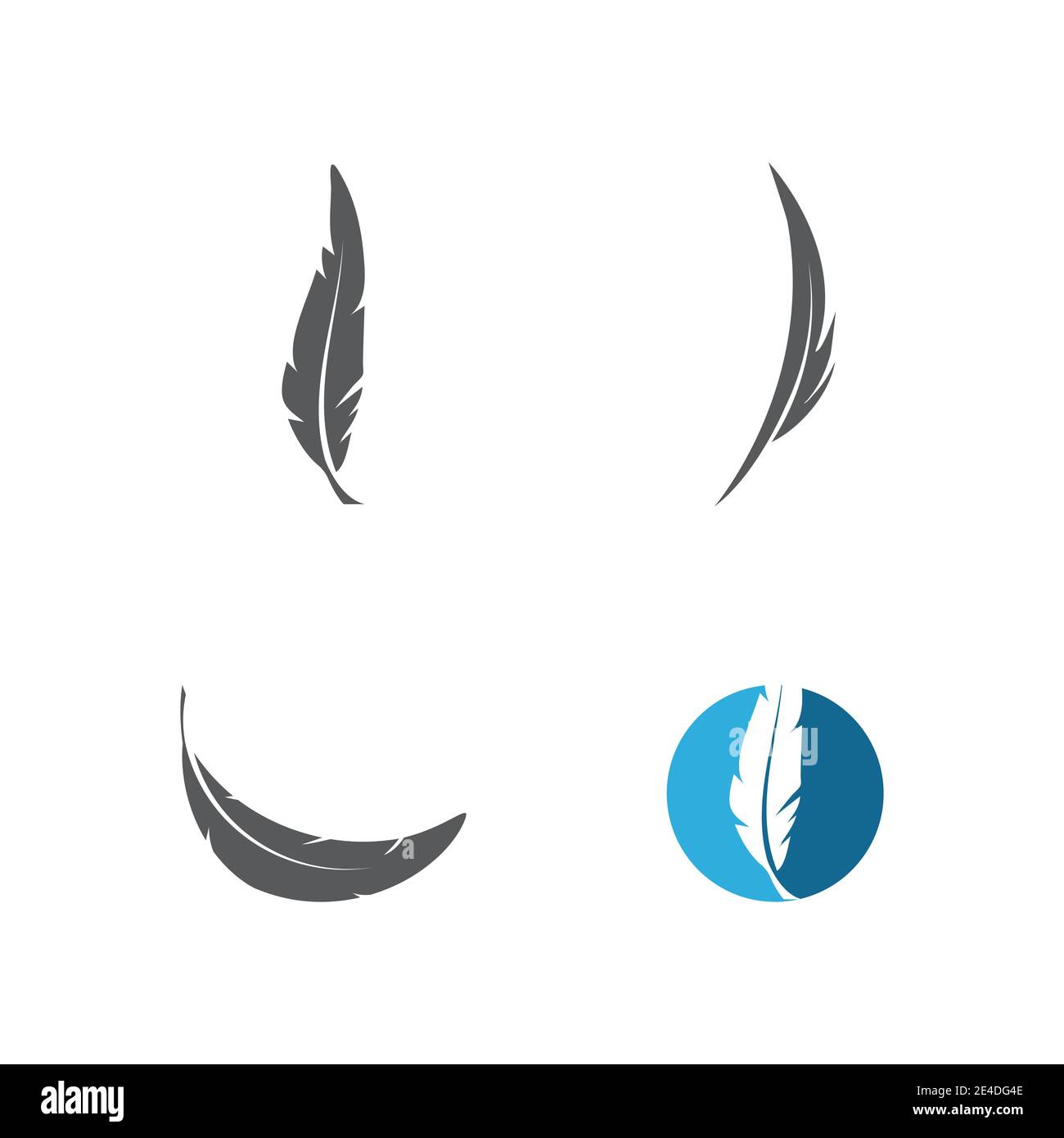 Set Feathers Logo Template vector symbol nature Stock Vector