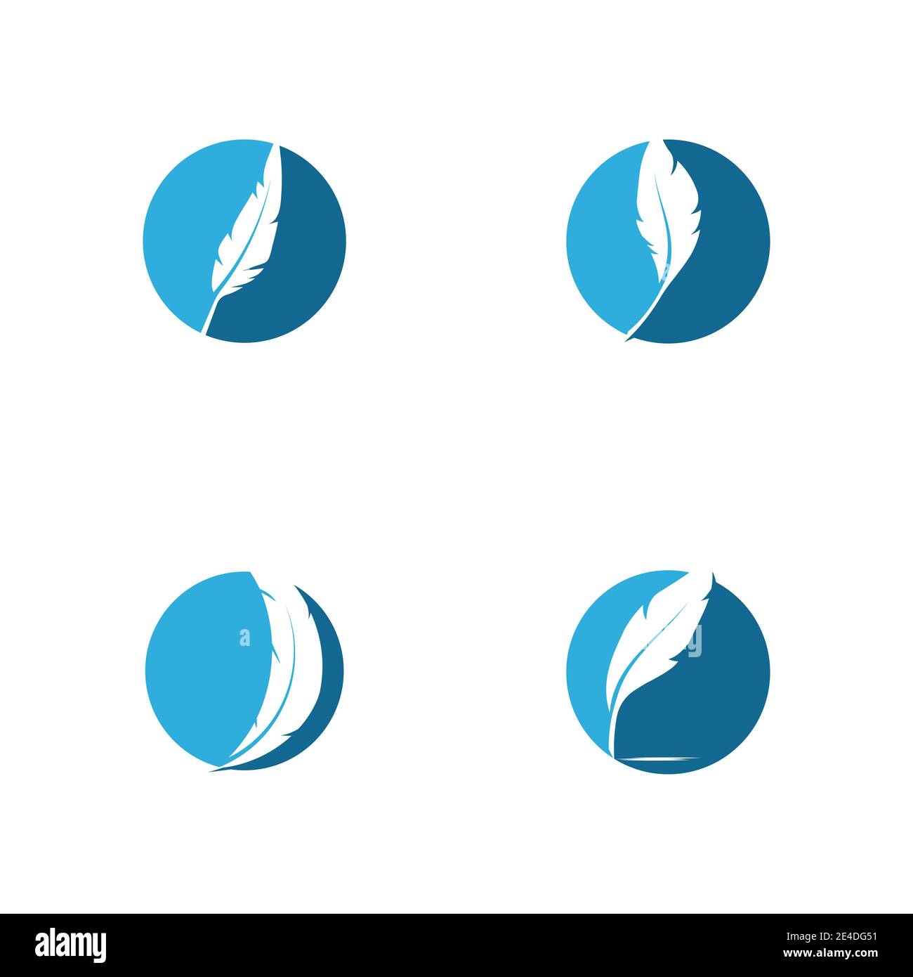 Set Feathers Logo Template vector symbol nature Stock Vector