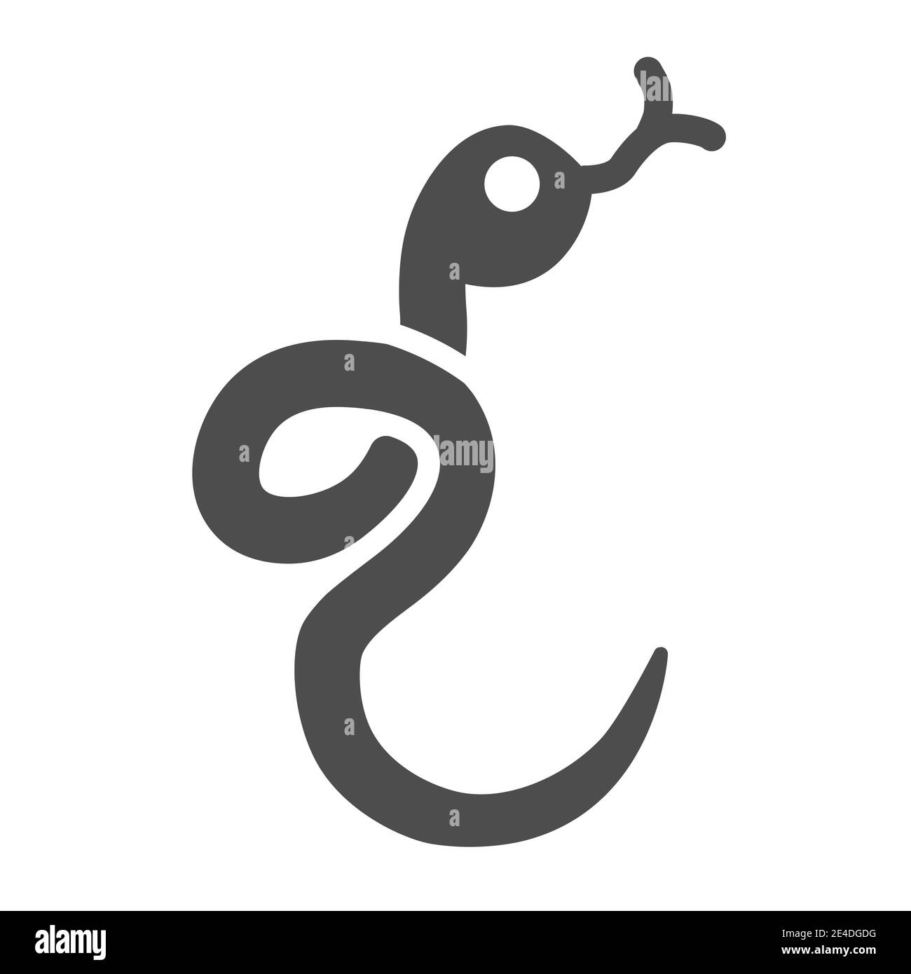 Snake solid icon. Serpent web vector illustration isolated on white. Reptile glyph style design, designed for web and app. Eps 10. Stock Vector