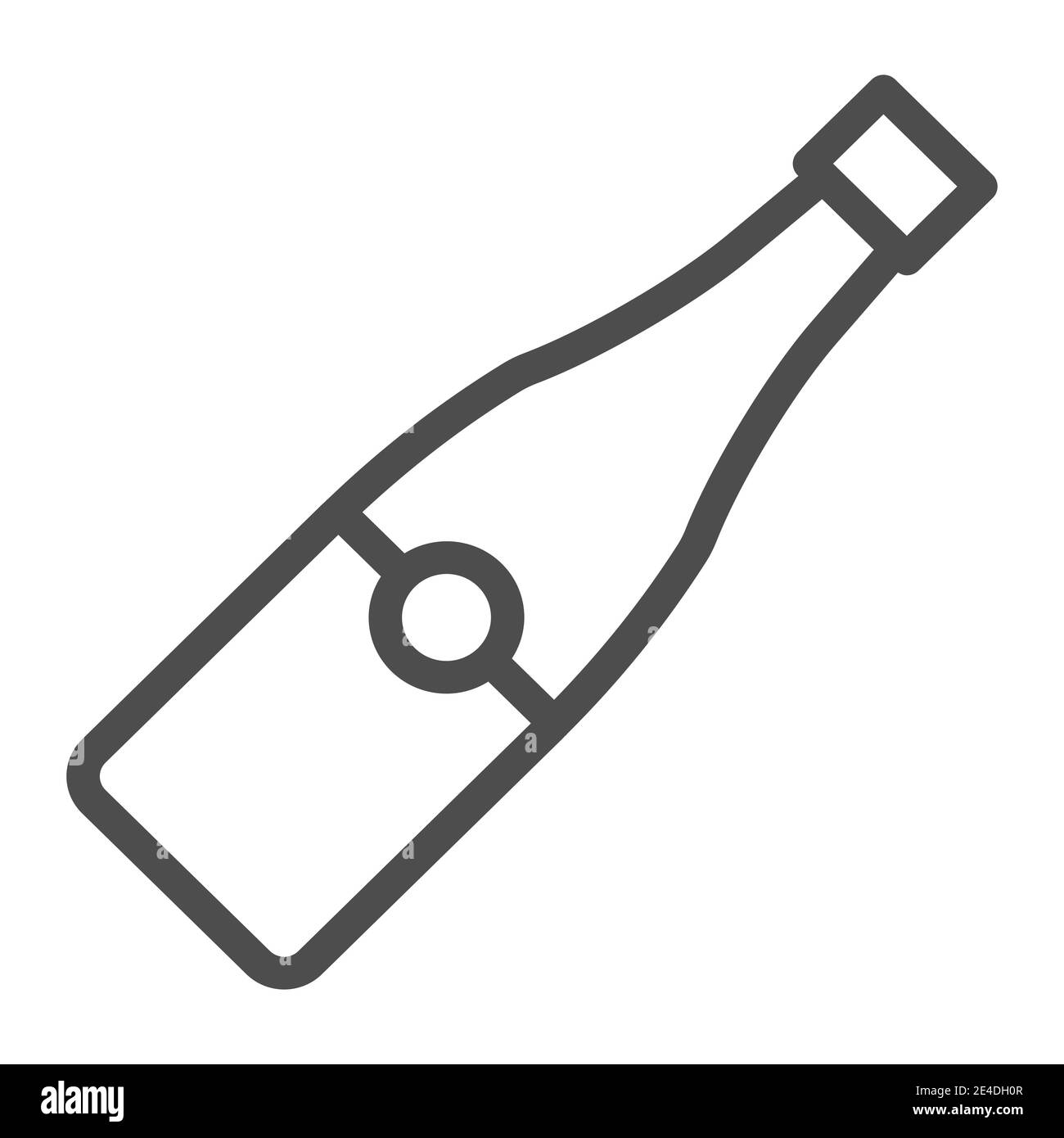 Champagne bottle line icon. Alcohol vector illustration isolated on white. Wine outline style design, designed for web and app. Eps 10. Stock Vector