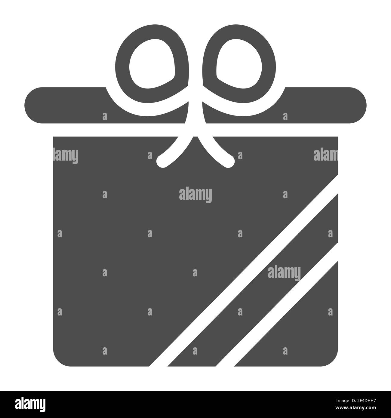 Gift box solid icon. Present box vector illustration isolated on white. Xmas package glyph style design, designed for web and app. Eps 10. Stock Vector