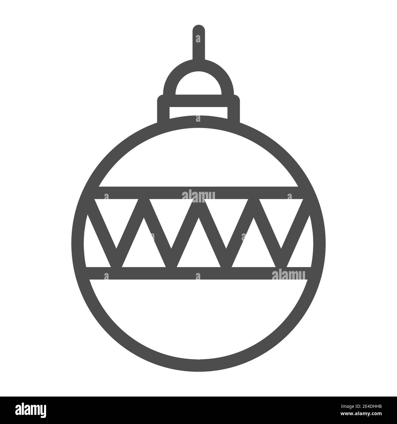 Christmas ball line icon. Christmas tree decoration vector illustration ...