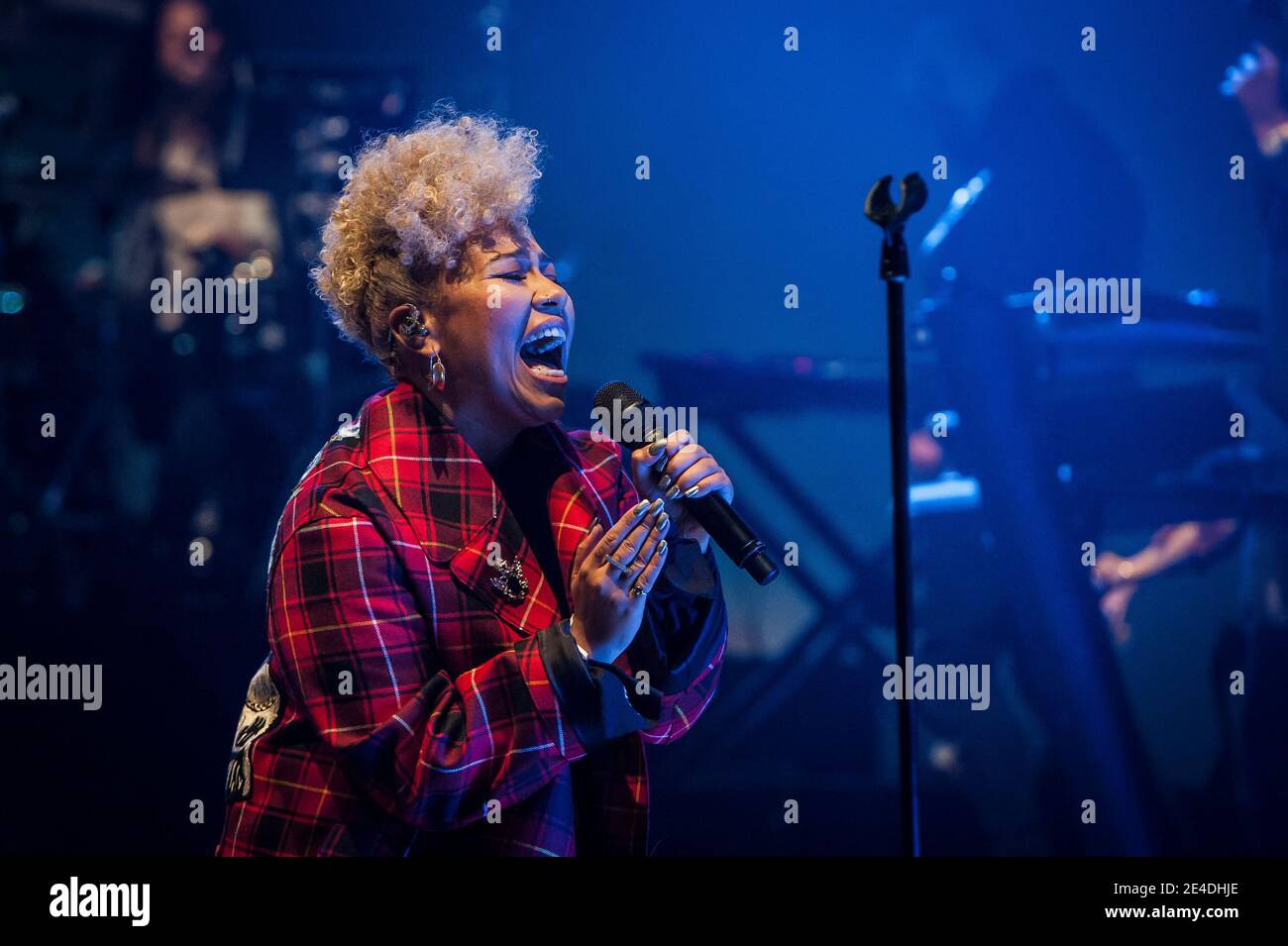 Emeli Sandé performs live on stage at the O2 Brixton Academy, London.  Picture date: Stock Photo