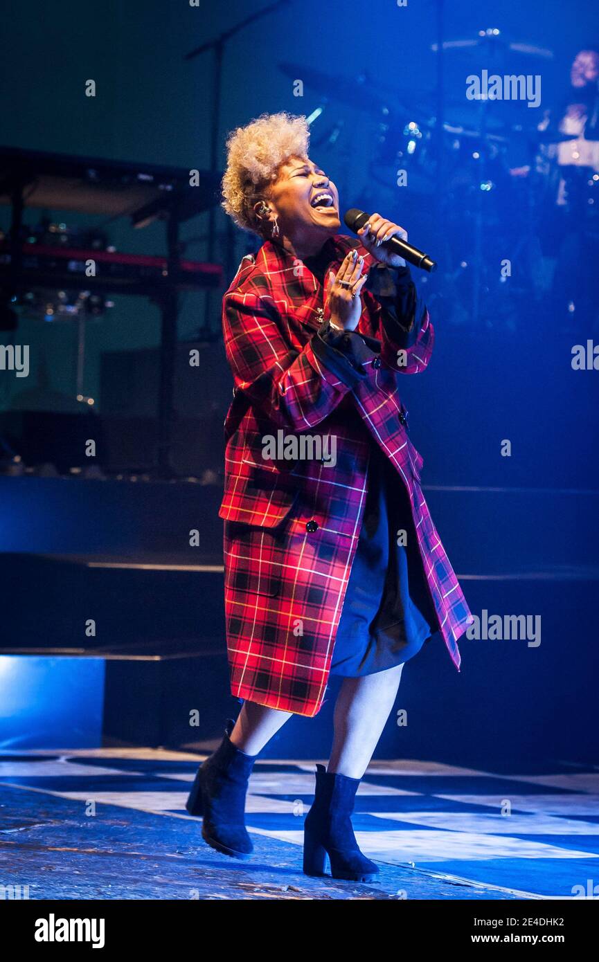 Emeli Sandé performs live on stage at the O2 Brixton Academy, London.  Picture date: Stock Photo