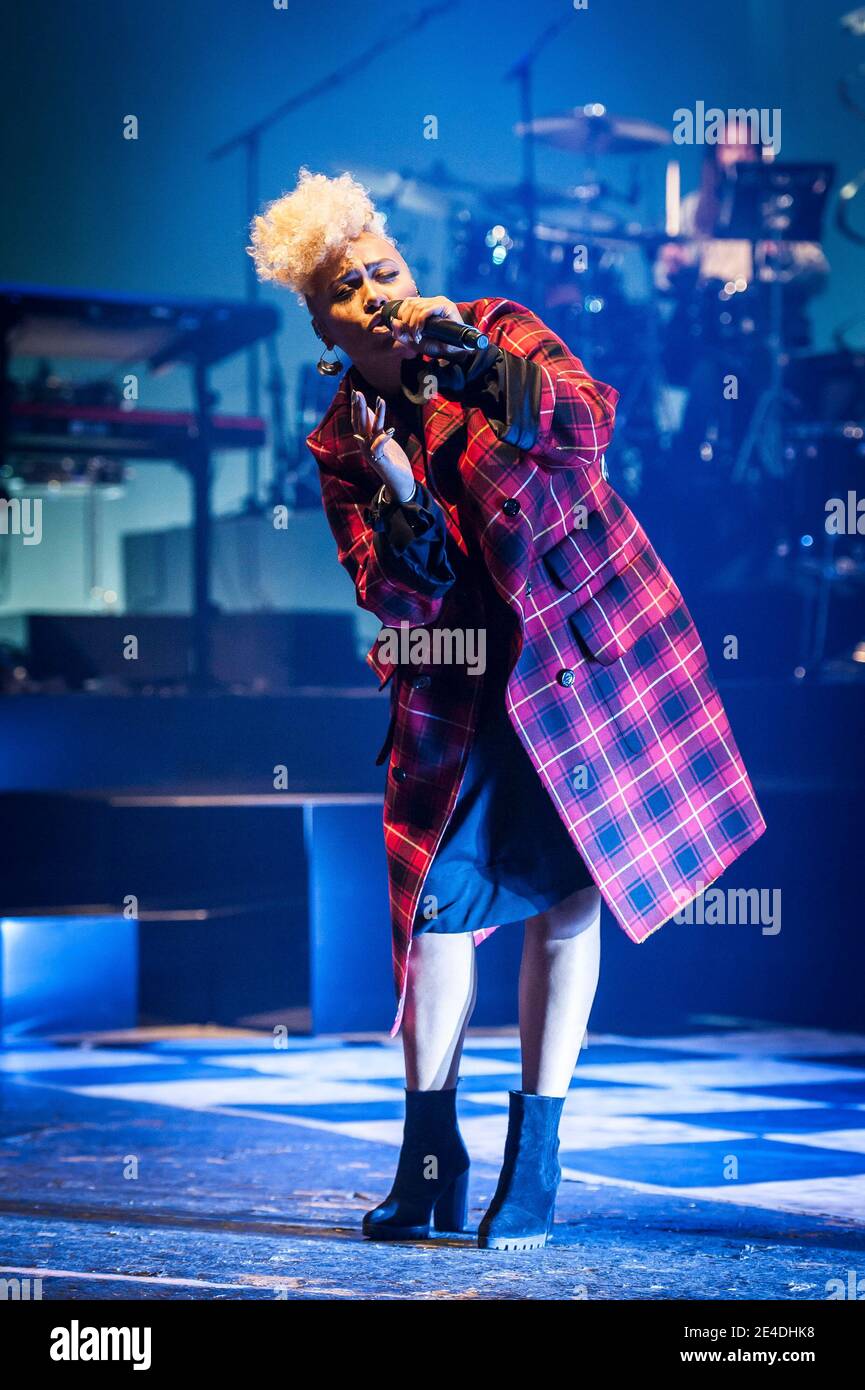 Emeli Sandé performs live on stage at the O2 Brixton Academy, London.  Picture date: Stock Photo