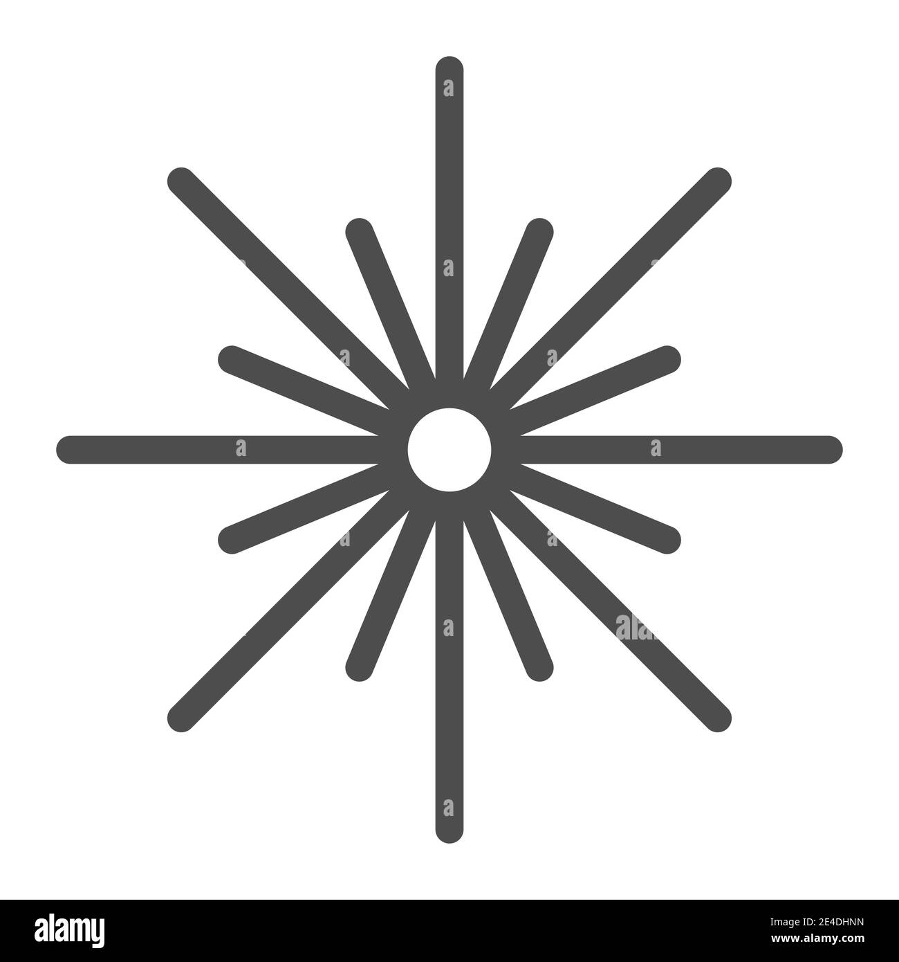 Christmas star line icon. Sixteen pointed star vector illustration ...