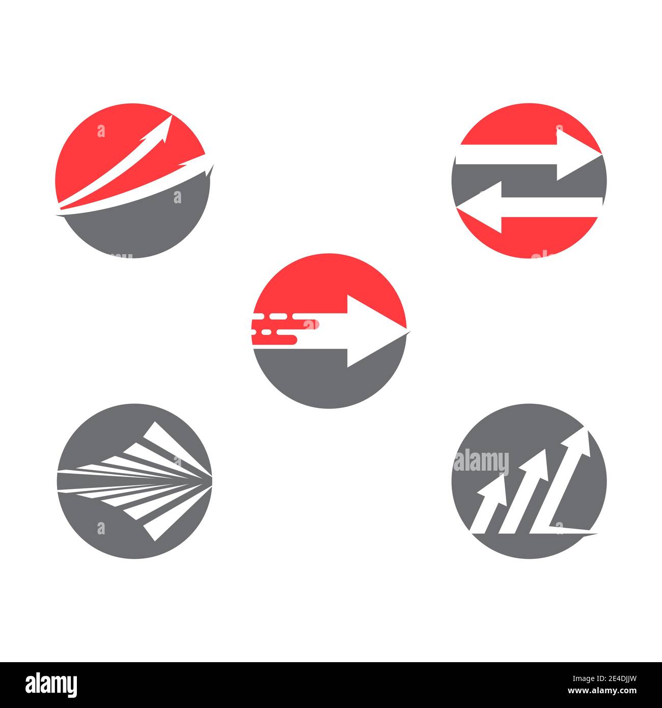 Set Arrow vector illustration icon Logo Template design Stock Vector ...