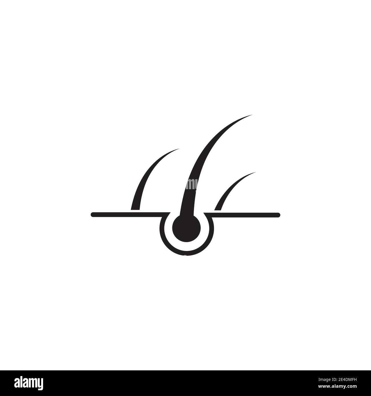 Follicle Hair treatment logo vector icon template Stock Vector