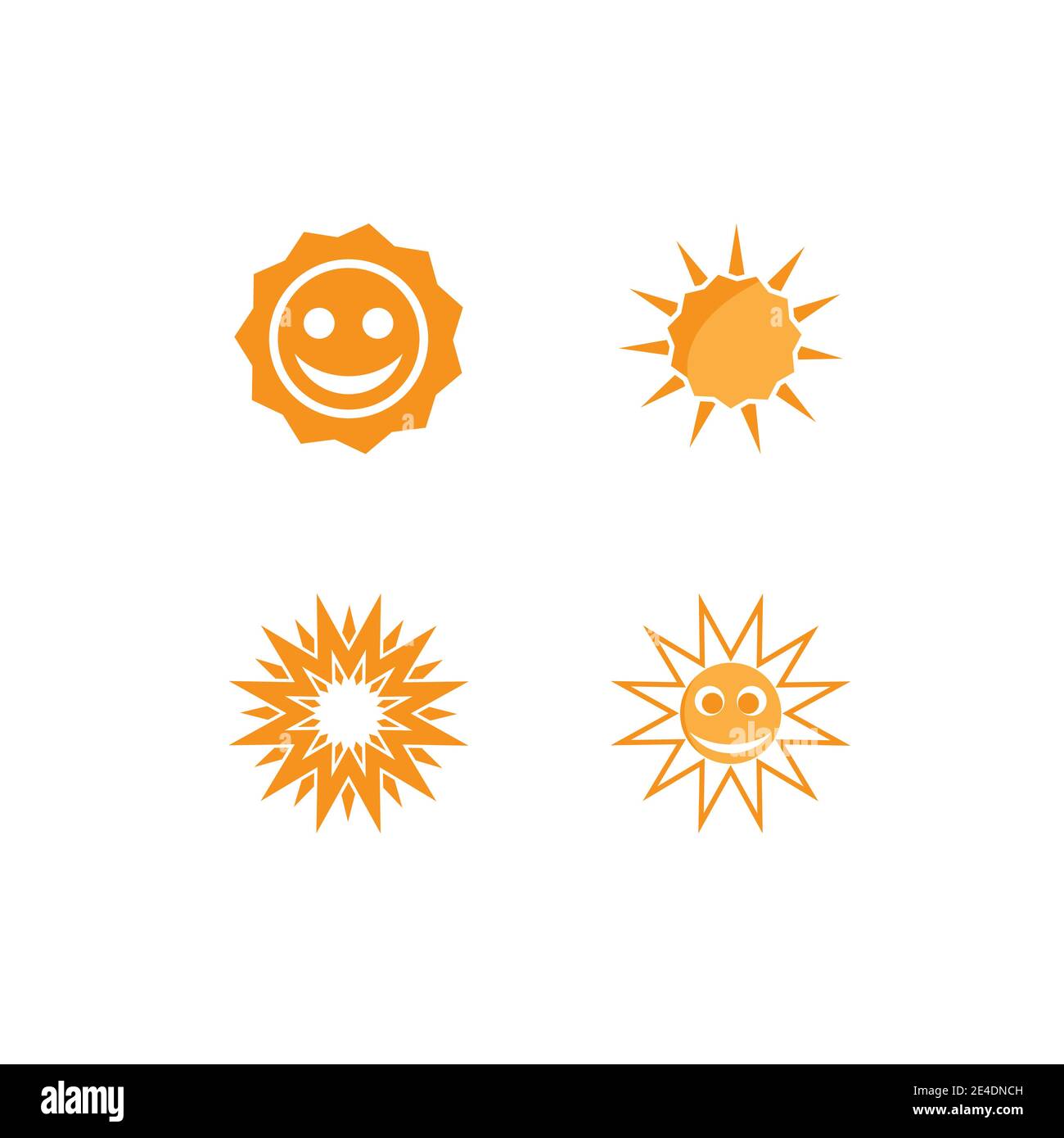 Set Sun Vector illustration Icon Logo Template design Stock Vector ...