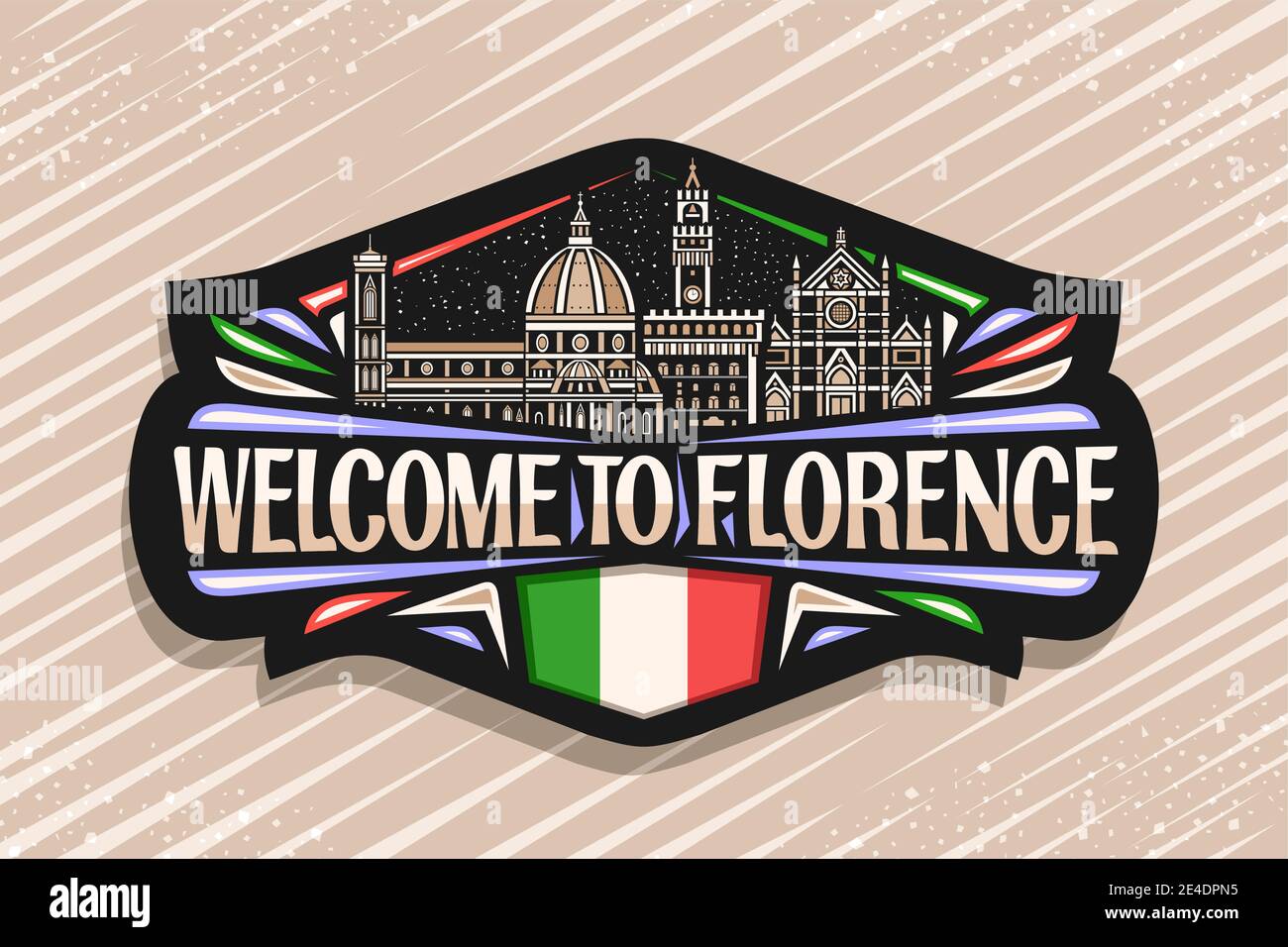 Welcome to tuscany Stock Vector Images - Alamy