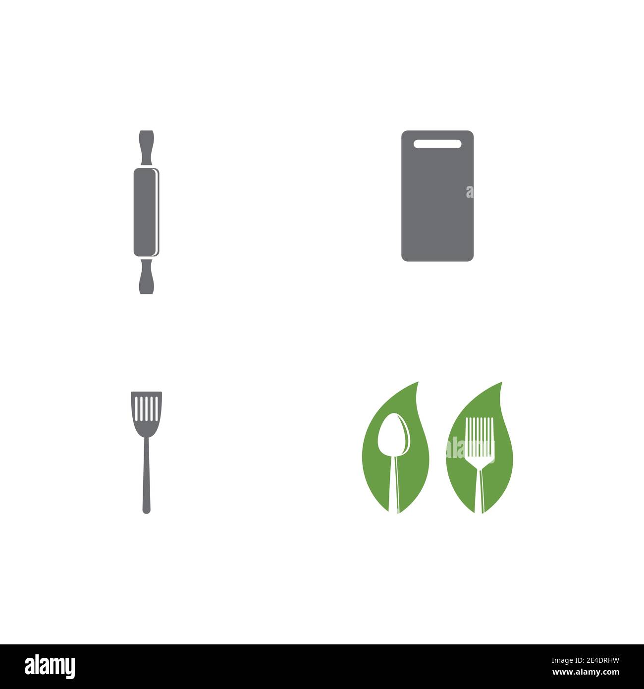 Set Kitchen icon cooking tools vector flat design Stock Vector Image ...