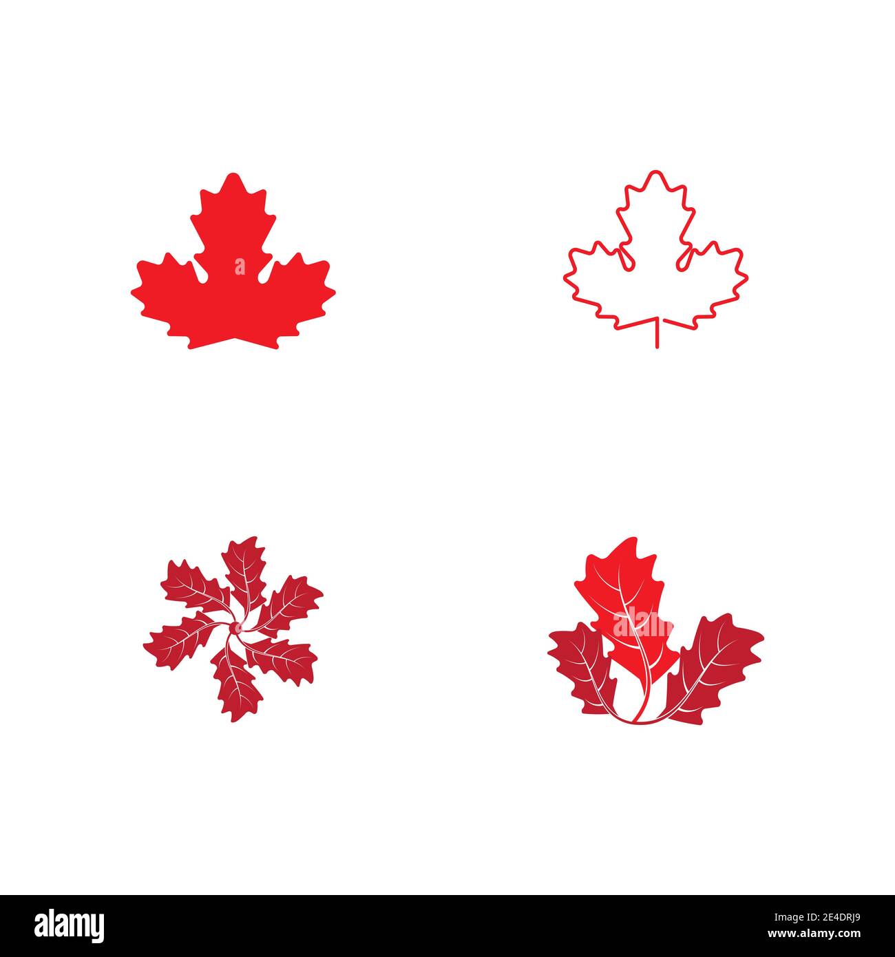 Set Maple leaf vector illustration design template Stock Vector Image ...