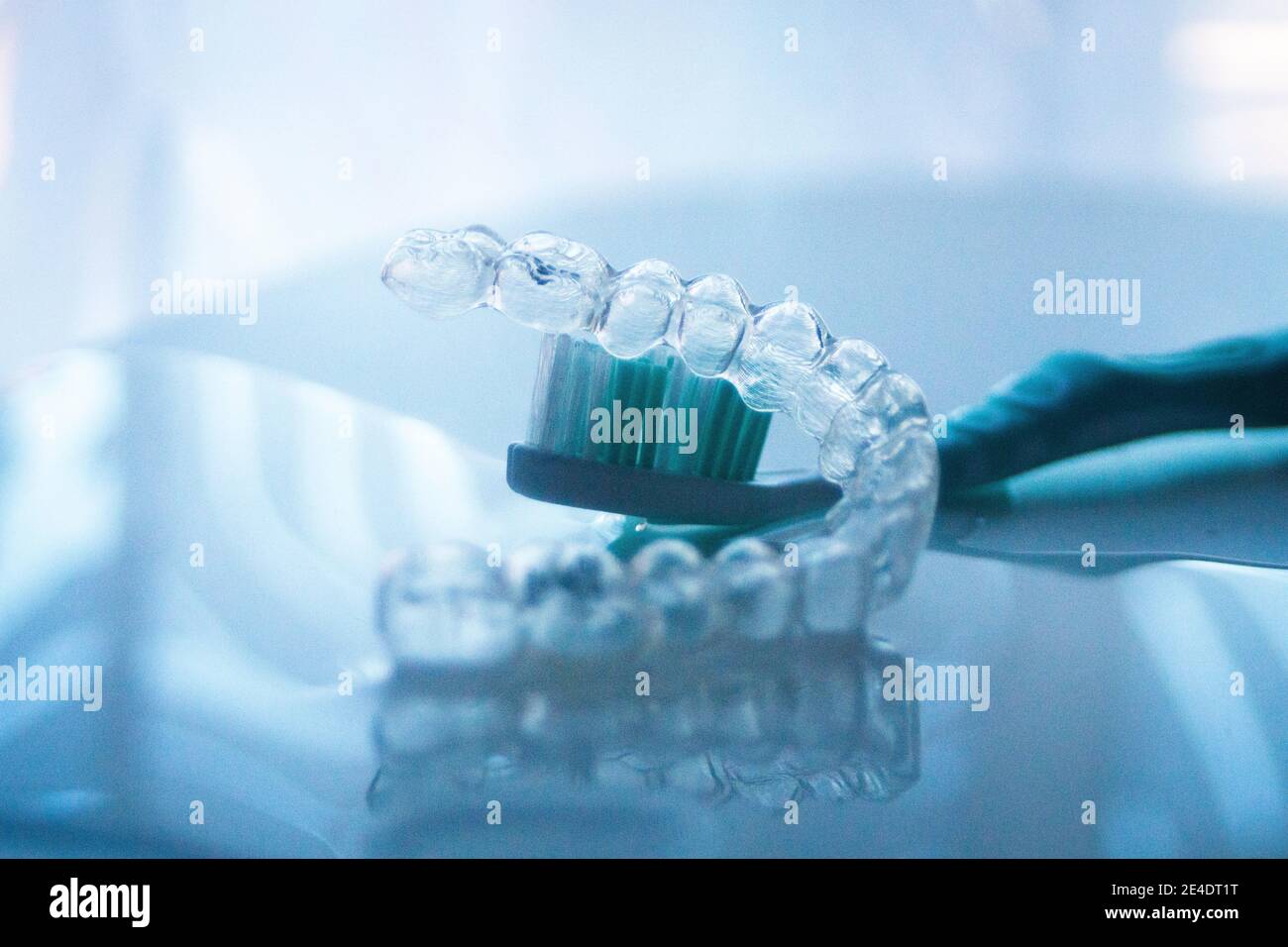 Modern invisible brackets aligner straighterners used to correct