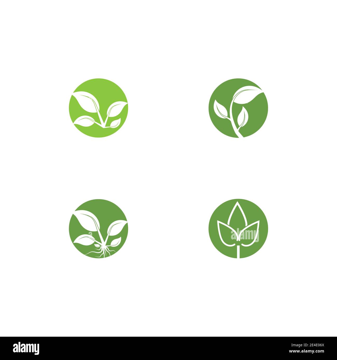 Set Leaf Logo Template vector symbol nature Stock Vector Image & Art ...