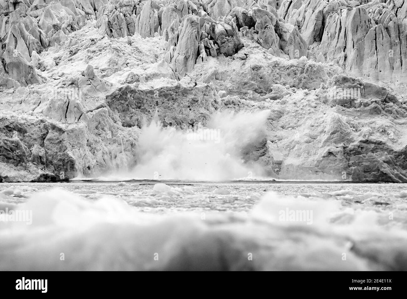 Glacial mountain lake ice Black and White Stock Photos Images Alamy