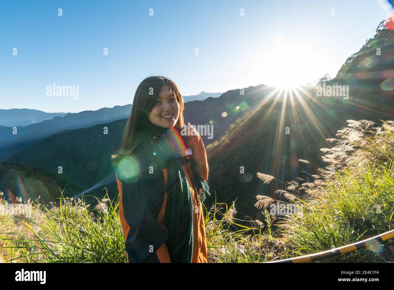 Hehuanshan is a popular destination for the local people. Here, one can enjoy magnificent sunrise, mountain ranges and alpine landscape. Stock Photo