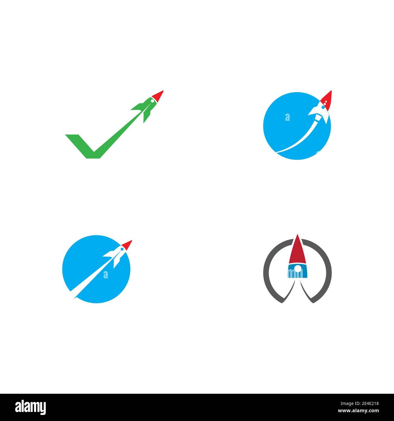 Rocket Logo Template vector symbol nature design Stock Vector