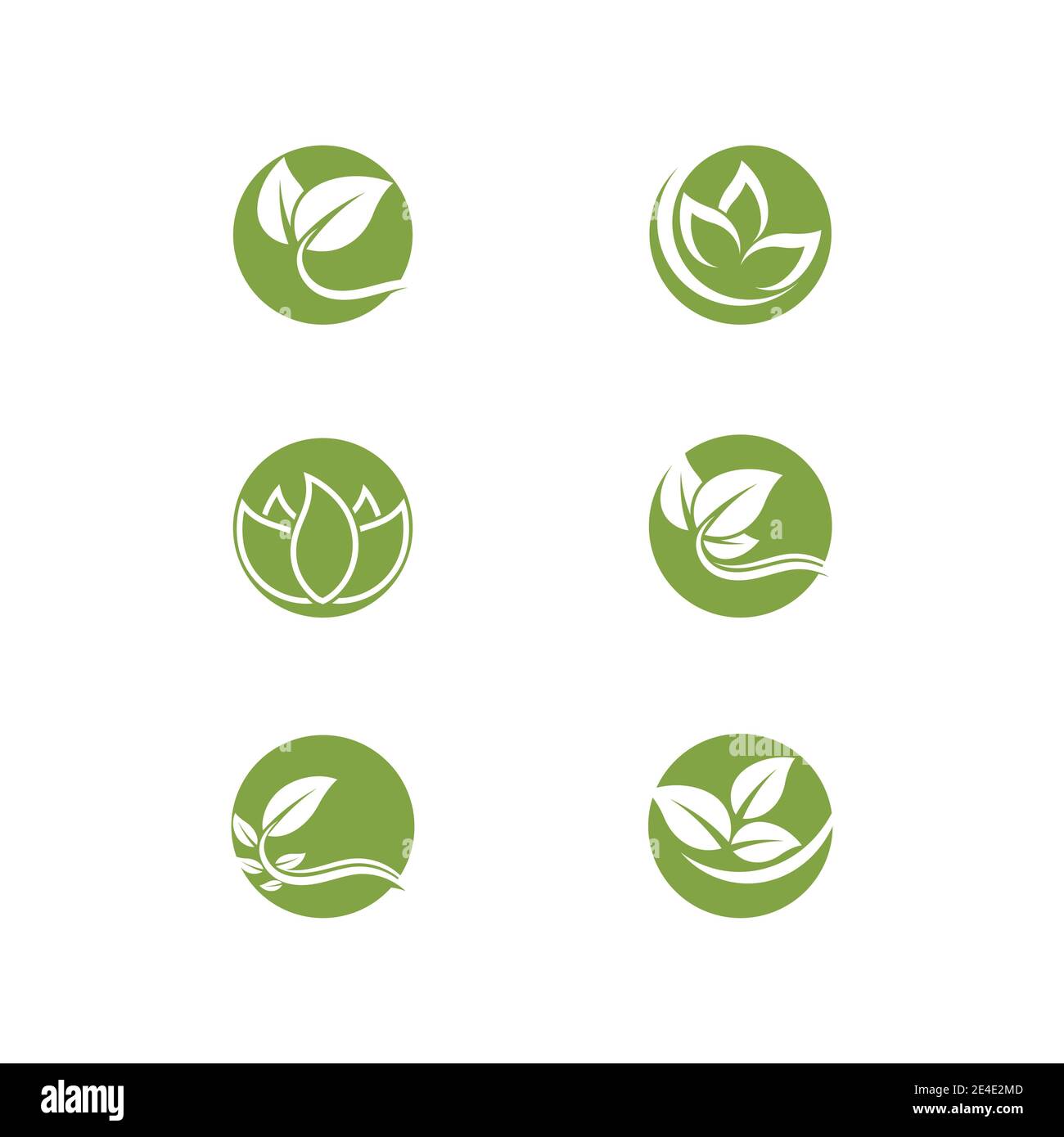 Set Leaf Logo Template vector symbol nature Stock Vector Image & Art ...