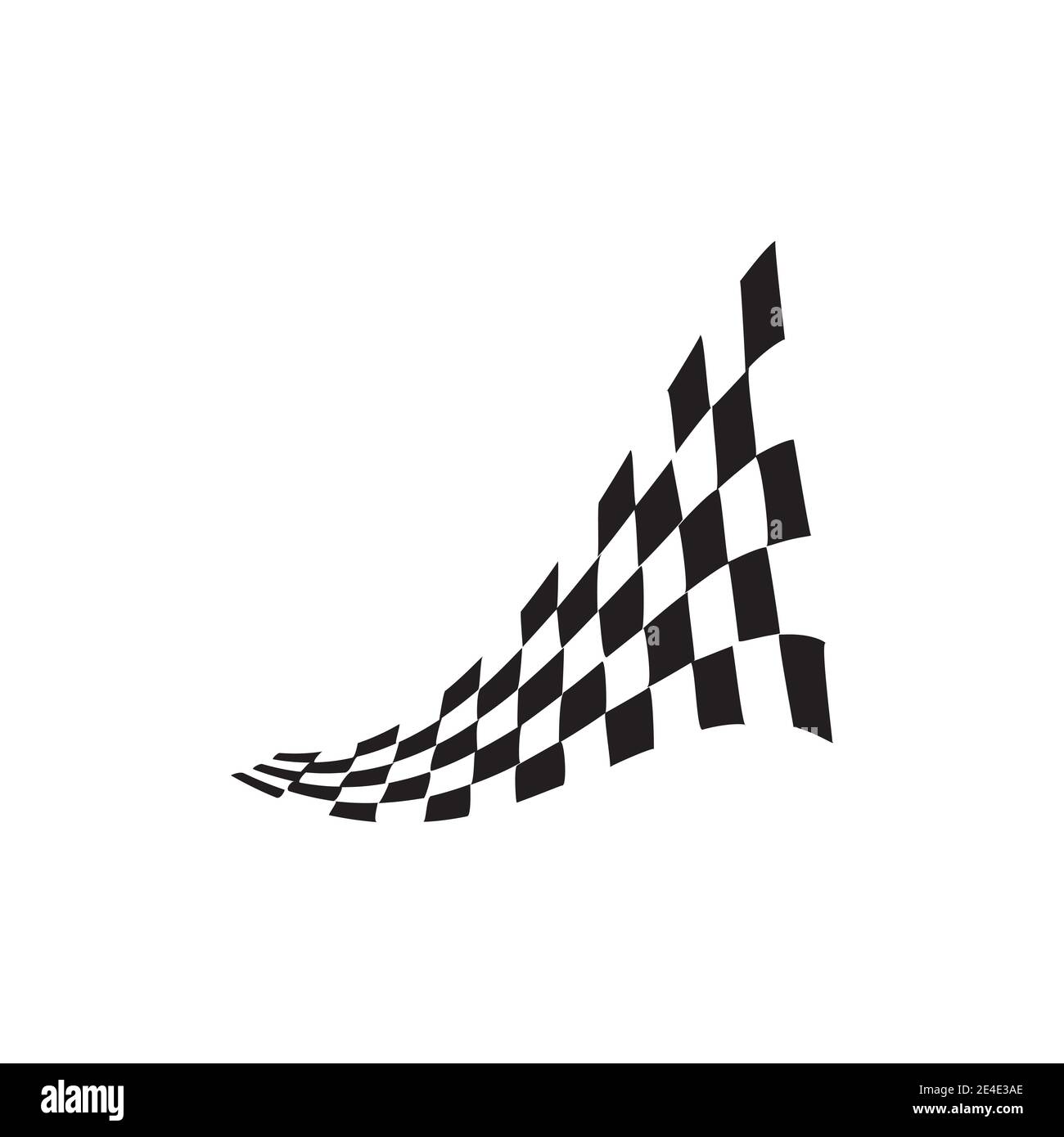 Race flag icon, simple design illustration vector Stock Vector