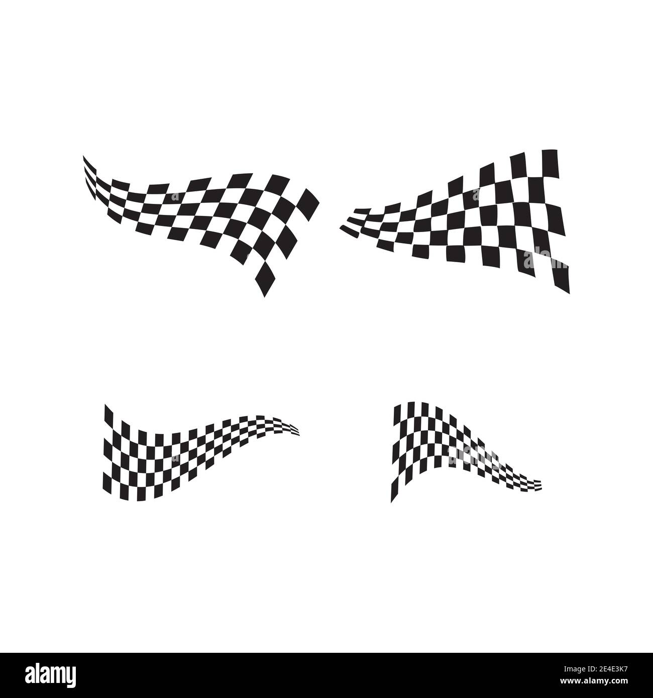 Set Race flag icon, simple design illustration vector Stock Vector