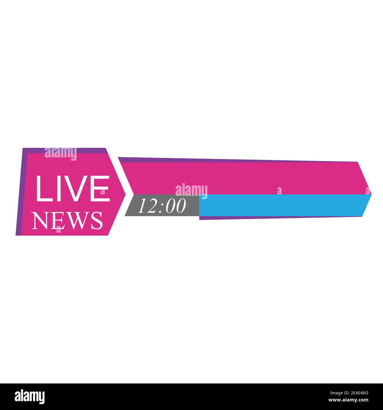Tv news bars  headlin or lower third template Stock Vector