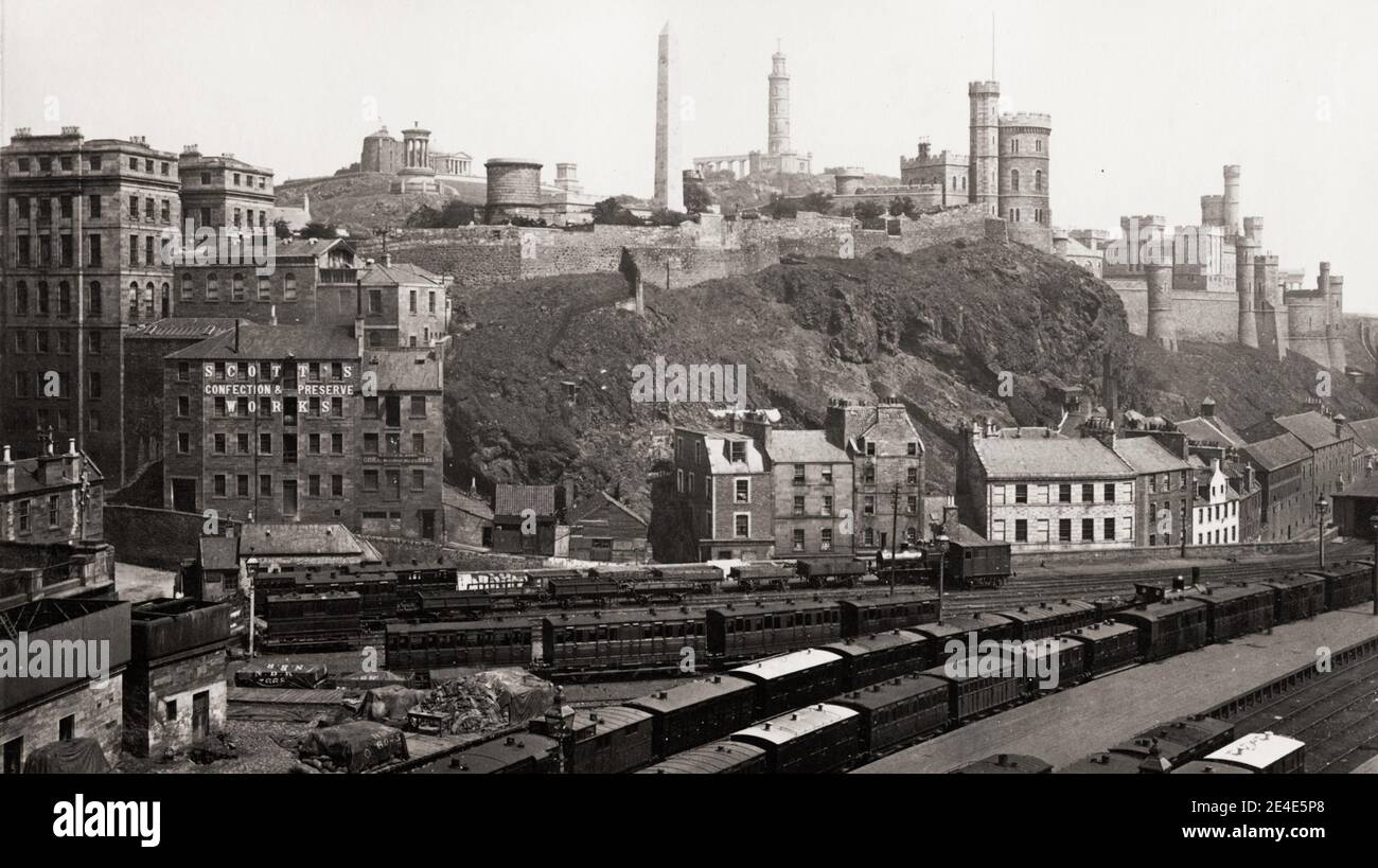 Vintage 19th century photograph: Calton Hill, Edinburgh Stock Photo - Alamy