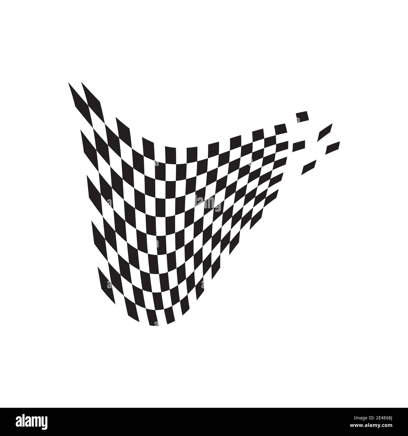 Race flag icon, simple design illustration vector Stock Vector
