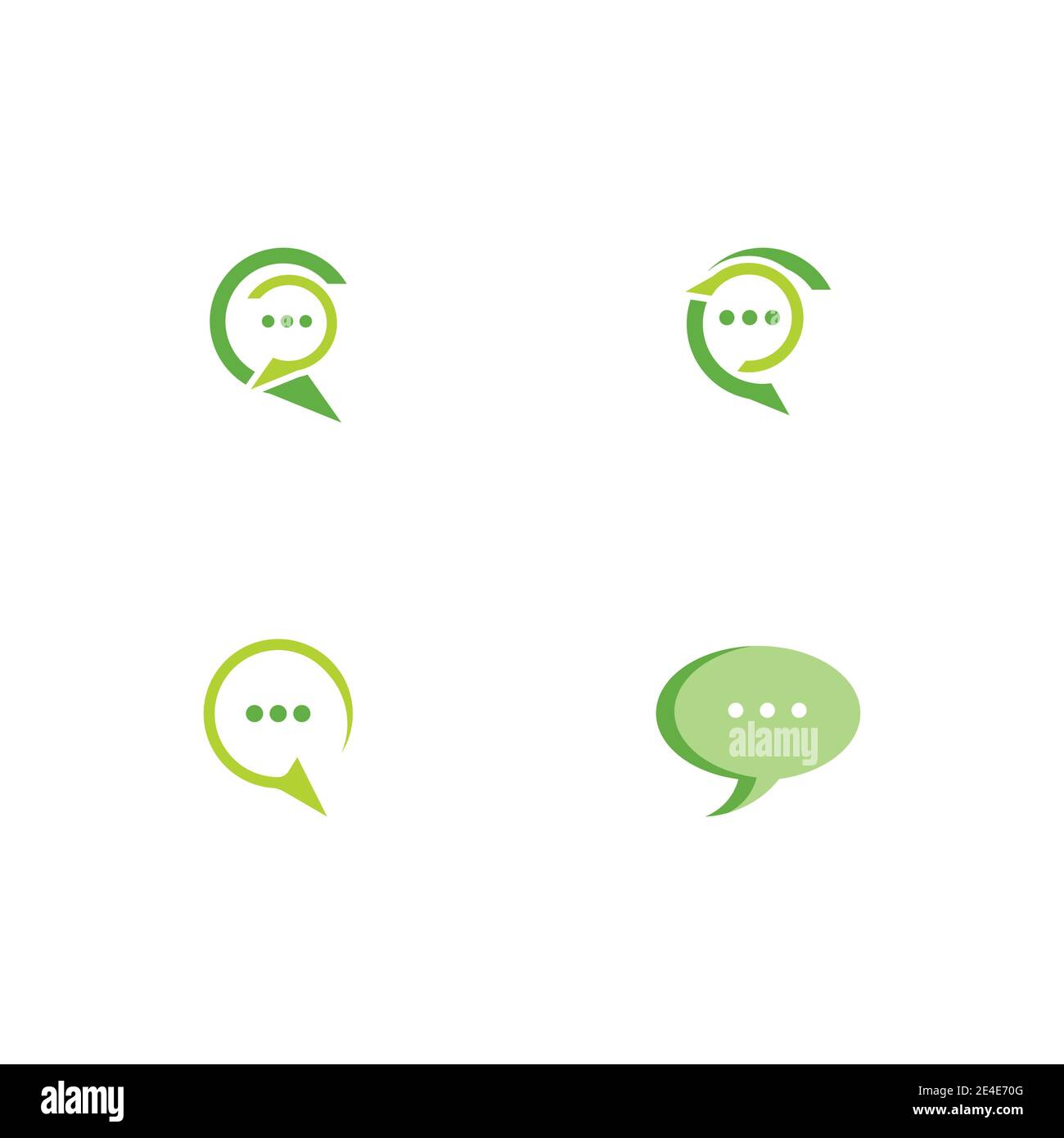 Set Chat Logo Template vector symbol nature Stock Vector