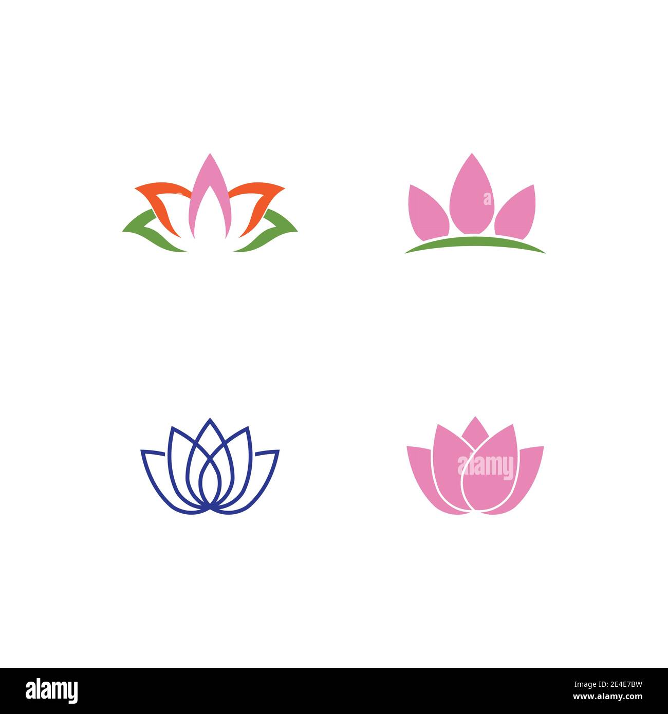 Vector logo template lotus flower hi-res stock photography and images ...