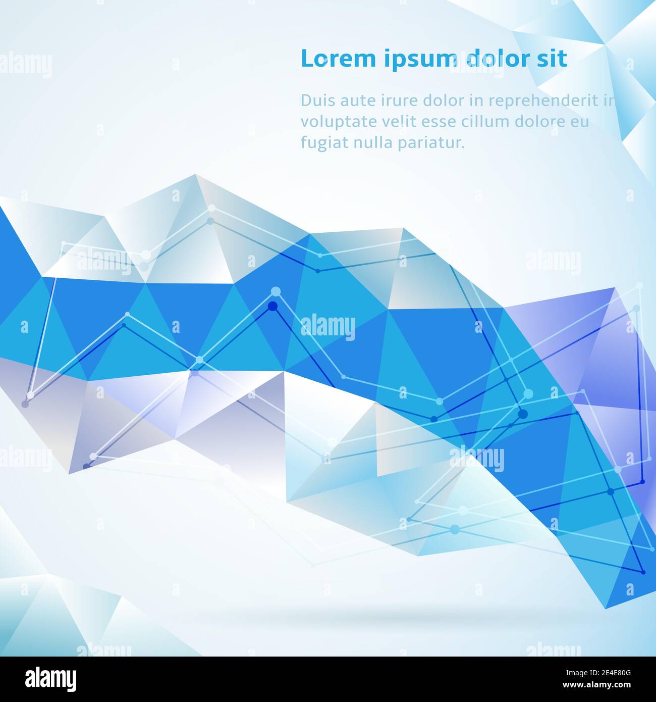 Blue abstract geometric triangles background vector illustration Stock ...