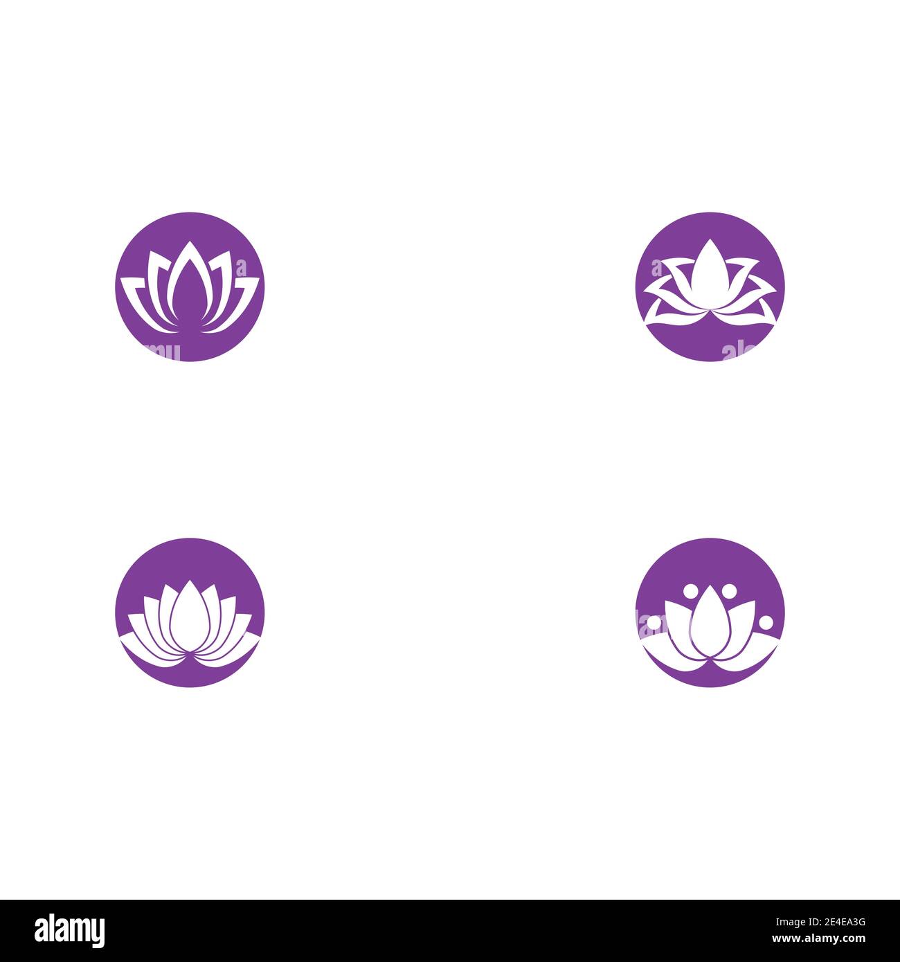 Set Beauty Vector lotus flowers design logo Template icon Stock Vector ...