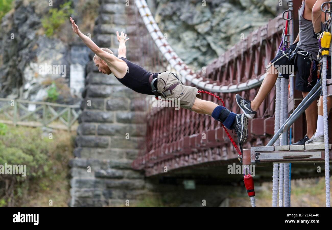 Kawarau Bridge near Queenstown. Commercial Bungy Jumping was born here in 1988 and every year