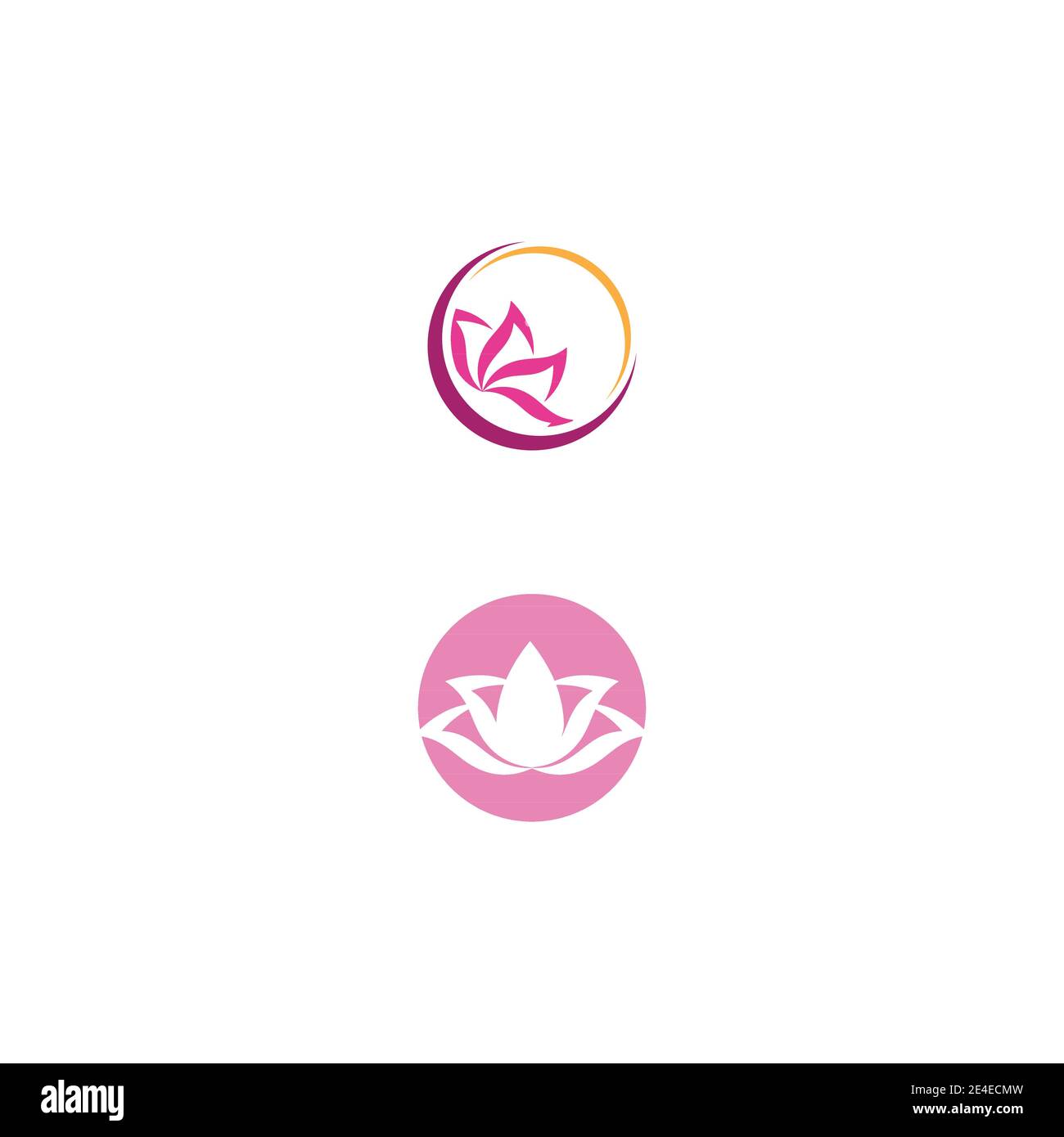 Beauty Vector lotus flowers design logo Template icon Stock Vector