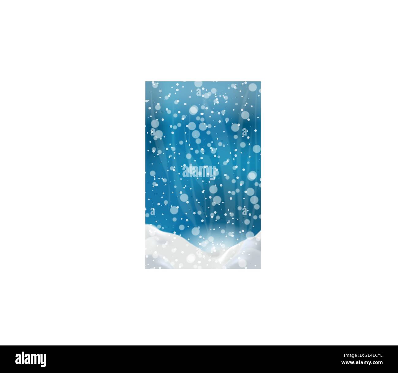 Snowdrifts on a background of blue sky with falling snow - illustration ...