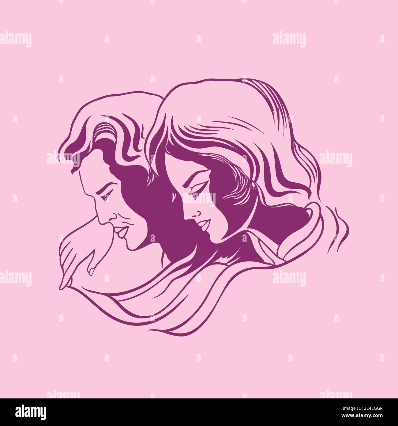 silhouette couple in love Stock Vector Image & Art Alamy