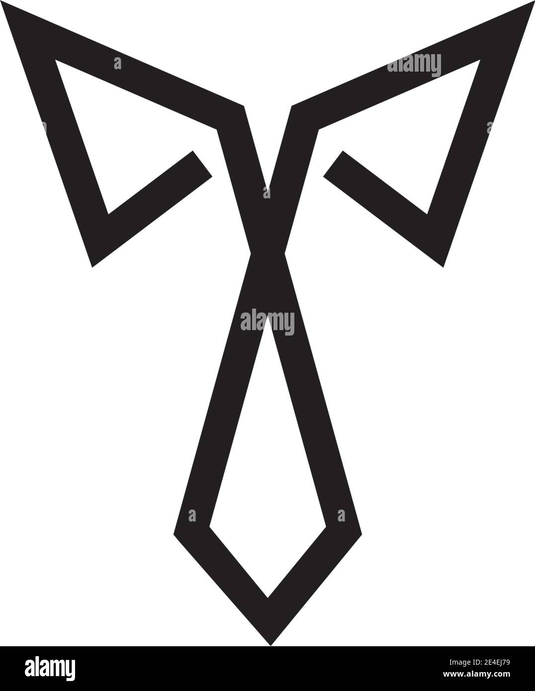 Tie logo icon design vector illustration template Stock Vector