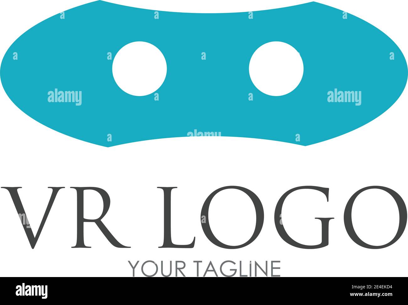 virtual reality logo illustration design template - vector Stock Vector ...