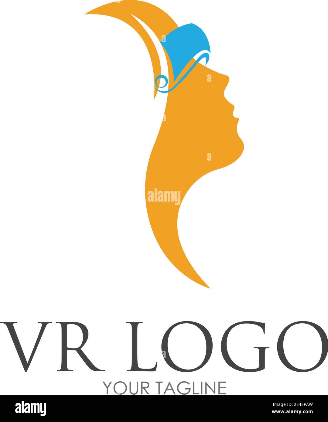 virtual reality logo illustration design template - vector Stock Vector ...